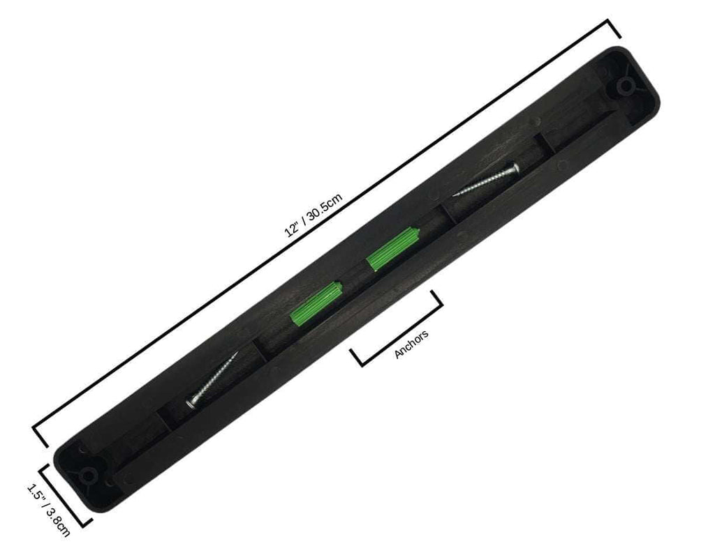 Kitchen Knife Set Kit | Black Handle, Black Magnetic Rack & Sharpener